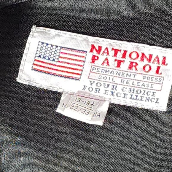 National Patrol Permanent Press Black SS Allied Universal EMT Work Shirt 19-19.5 - Picture 16 of 16